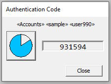 Authenticator Code Display